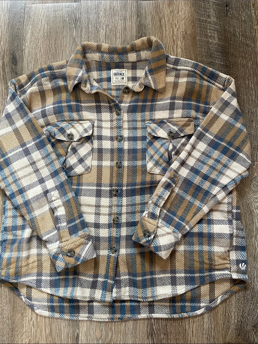 FatFace Thick Plaid Button-Down Shirt